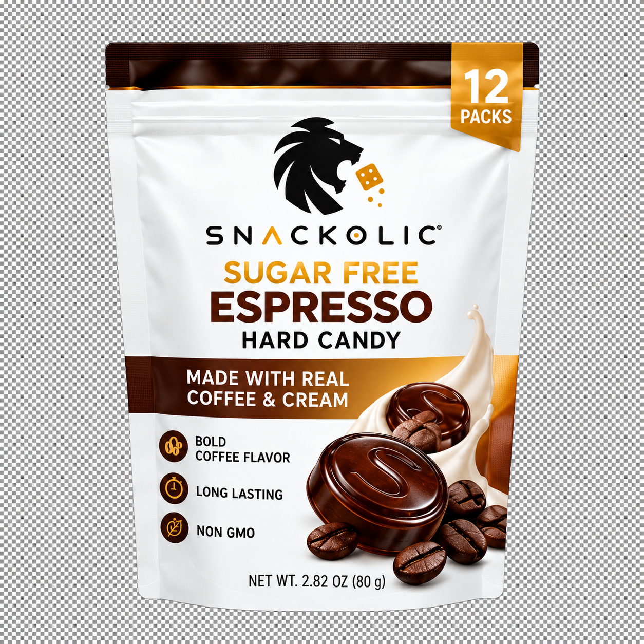 Snackolic Espresso Hard Candy package